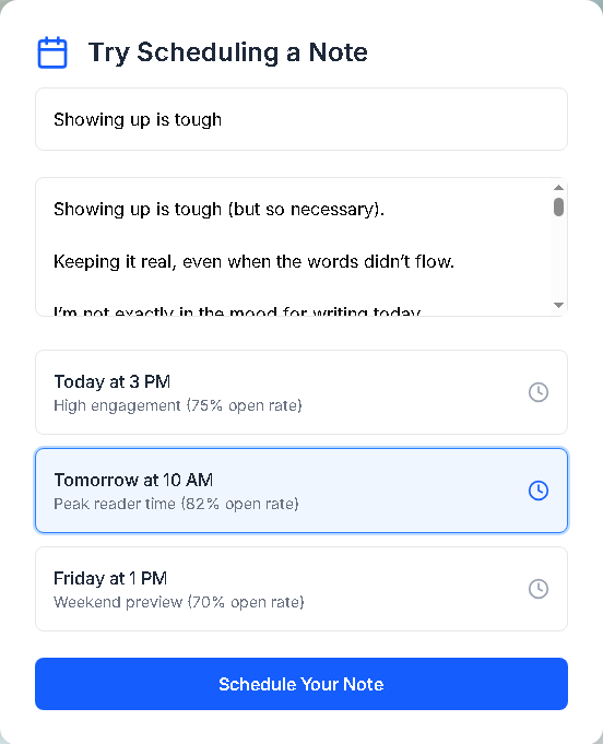 NolinSpace scheduling interface screenshot